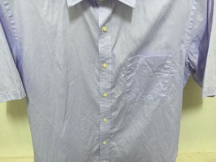 เสื้อเชิ้ต แขนสั้น dry easy care shirt แบรนด์ uniqlo สีม่วงอ่อน รูปที่ 4