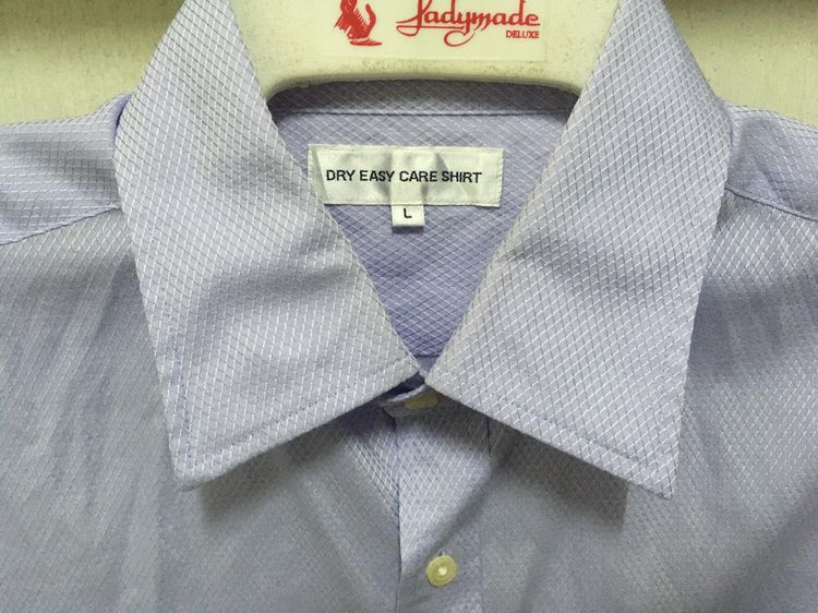 เสื้อเชิ้ต แขนสั้น dry easy care shirt แบรนด์ uniqlo สีม่วงอ่อน รูปที่ 3