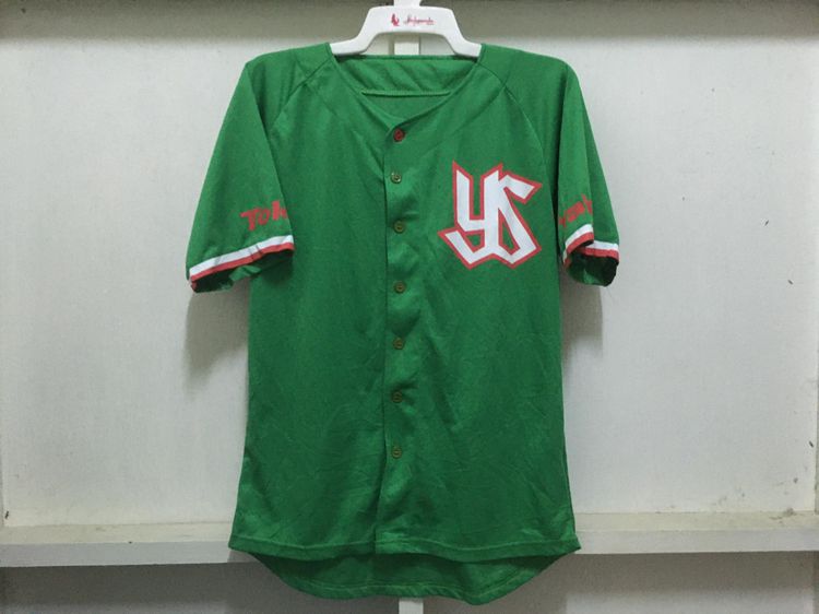 เสื้อเบสบอล ทีม tokyo ys แบรนด์ swallows สีเขียว