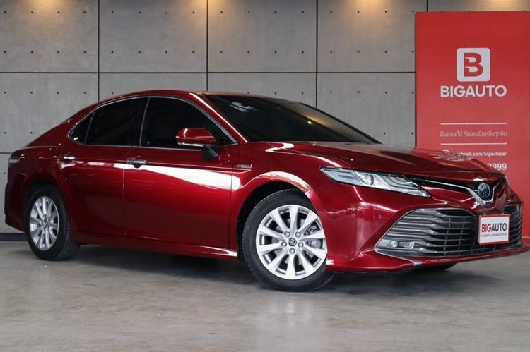 Toyota Camry 2019 2.5 Hybrid Premium Sedan ไฮบริด ไม่ติดแก๊ส เกียร์อัตโนมัติ แดง
