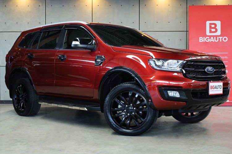 Ford Everest 2019 2.0 Titanium Plus Utility-car ดีเซล ไม่ติดแก๊ส เกียร์อัตโนมัติ แดง