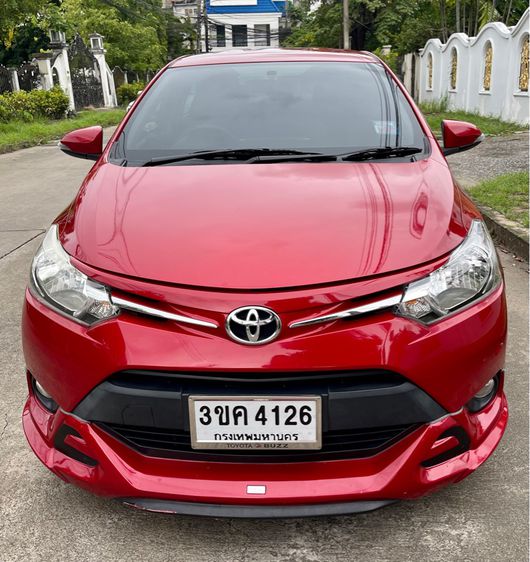 Toyota Vios 2015 1.5 E Sedan เบนซิน ไม่ติดแก๊ส เกียร์อัตโนมัติ แดง