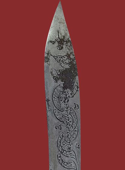 ด้าม,ฝักทำจากไม้ จารมือหลวงพ่อ เต็มครบสูตร ให้เช่า มีดหมอหลวงพ่อกวย วัดโฆสิตาราม ออกปี 2521 ใบเหล็กขาว ลายนาคสมพงษ์ ความยาวประมาณ 9.5 นิ้ว สภาพสวยเดิม เก็บเก่า หายาก รูปที่ 3