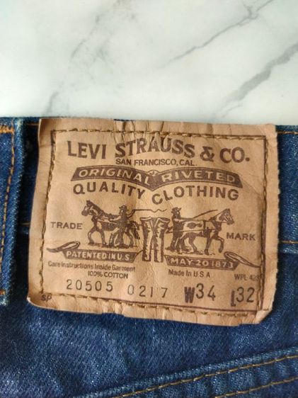 กางเกงยีนส์ Levi's505 เอว34 ยาว29.5 ปี1984 ซิปTALON42 กระดุมNo.515 Made in USA รูปที่ 10