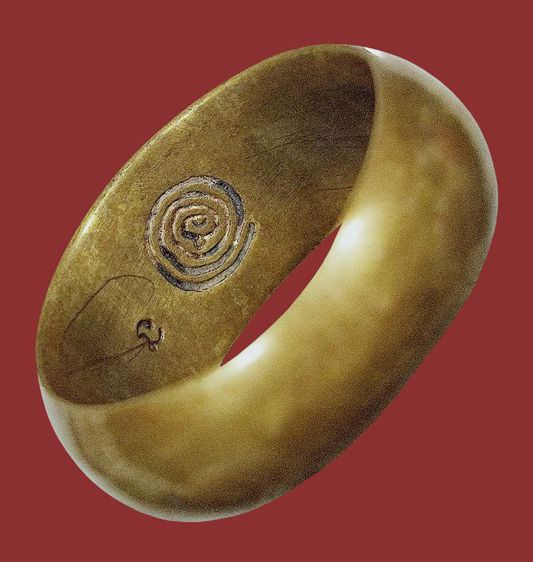 แหวนทองเหลืองหลวงปู่ดู่ วัดสะแก ปี 32 มีจาร รูปที่ 4