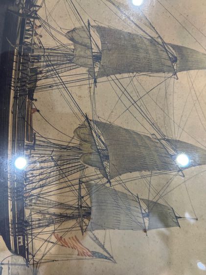 ภาพเขียนลายเส้นกรอบไม้สักเก่า รูปที่ 10