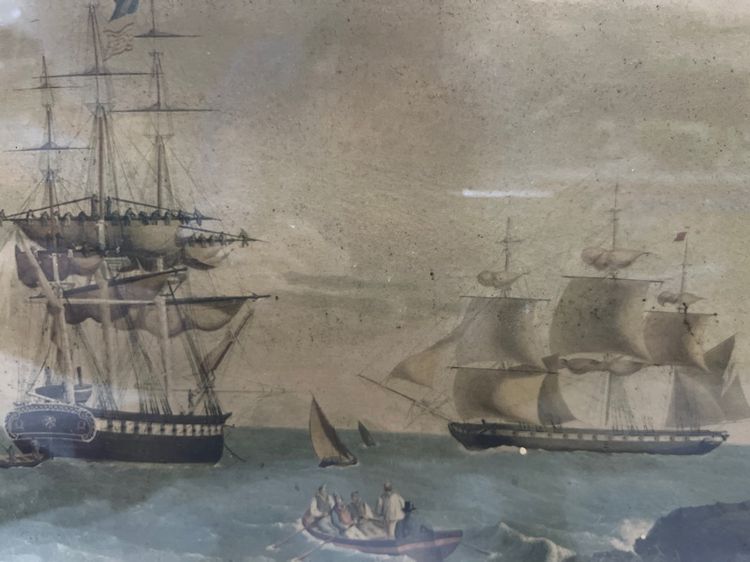 ภาพเขียนลายเส้นกรอบไม้สักเก่า รูปที่ 11