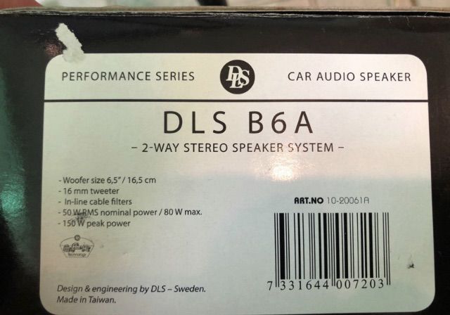 ลำโพง DLS รุ่น B6A 2WAY Stereo Performance Series ลำโพง 6.5 นิ้ว ของแท้ มือสอง สภาพเหมือนใหม่ รูปที่ 9