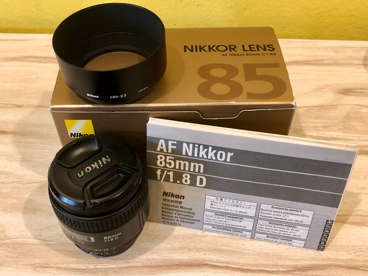 Nikon AF 85mm f1.8D สภาพสวย (เหมือนใหม่) อุปกรณ์ครบ