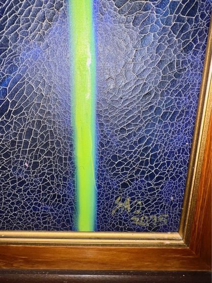 tulip Acrylic Painting Tulips ภาพวาดสีอคิลิค ดอกทิวลิป 2 ภาพ งานนำเข้า รูปที่ 4