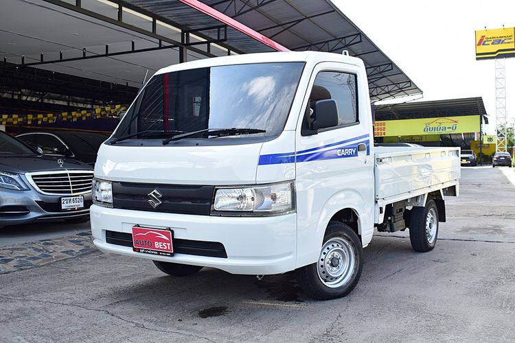 Suzuki Carry 2020 1.5 Pickup เบนซิน ไม่ติดแก๊ส เกียร์ธรรมดา ขาว