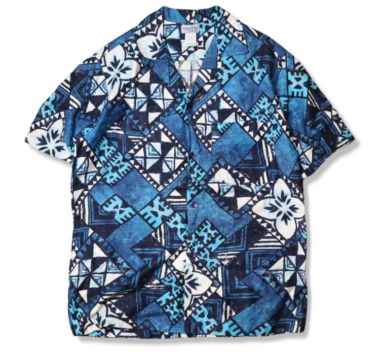 เสื้อฮาวายสีฟ้า (Made in Hawaii)