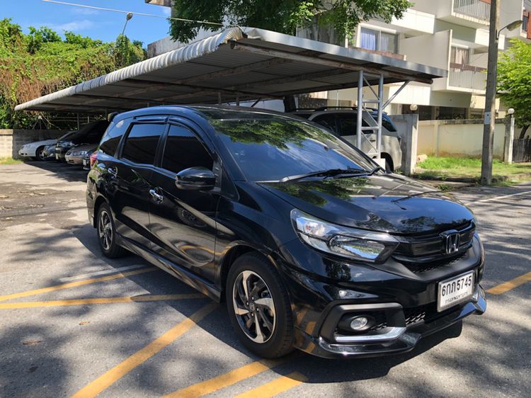 Honda Mobilio 2017 1.5 RS Van เบนซิน ไม่ติดแก๊ส เกียร์อัตโนมัติ ดำ