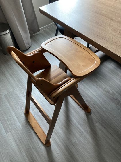 Japan made เก้าอี้เด็ก ไม้แท้ทั้งตัว 🇯🇵 ทำได้ 3 แบบ มือสอง สภาพดี รูปที่ 7