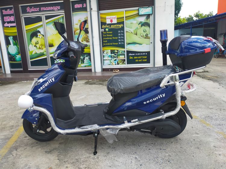 รถมอเตอร์ไซค์ไฟฟ้ารุ่นตรวจการ ทรงclick  สเปค รุ่นล่าสุด ออกแบบมาใช้งานตรวจการโดยเฉพาะ นำเข้าจากประเทศจีน มีเหล็กรอบคันพร้อมสัญญาณไซเรนและไมโ รูปที่ 18