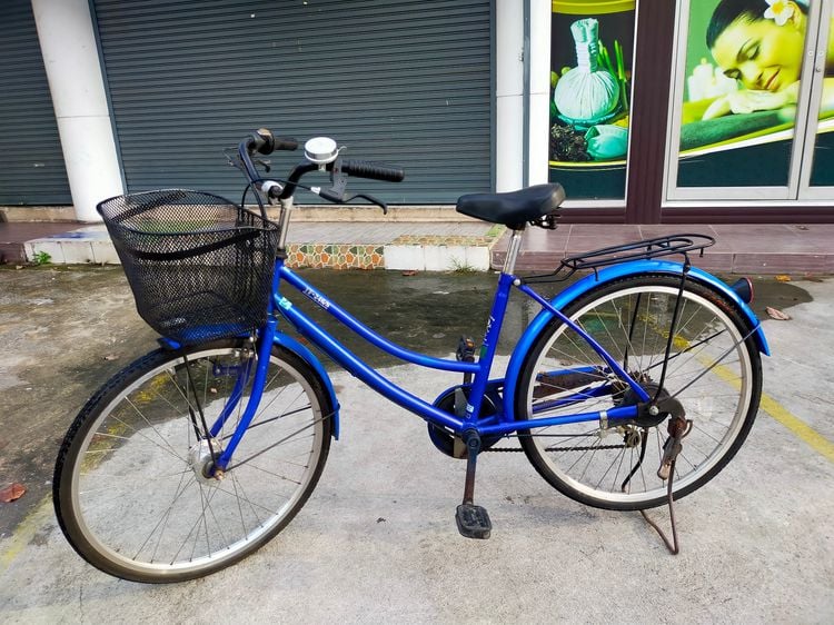 จักรยานแม่บ้านญี่ปุ่น คุณภาพดี ราคาประหยัด เกียร์ชิมาโน 6 สปีด ไฟหน้าแบบออโต อย่างดี ยางนอก 24 นี้ว ขอบล้ออลูมิเนียม ไม่เป็นสนิม เฟรมเหล็ก ส รูปที่ 3