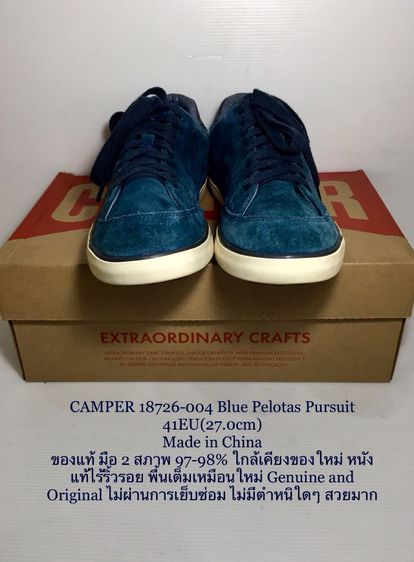 CAMPER Sneakers 41EU(27.0cm) ของแท้ มือ 2 รุ่น Pelotas Pursuit, รองเท้า CAMPER หนังแท้ พื้นเต็มเหมือนใหม่ Genuine and Original ไม่มีตำหนิใดๆ รูปที่ 3