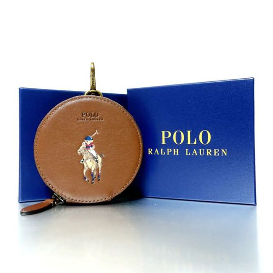New POLO RALPH LAUREN
"  Leather Round Purse "