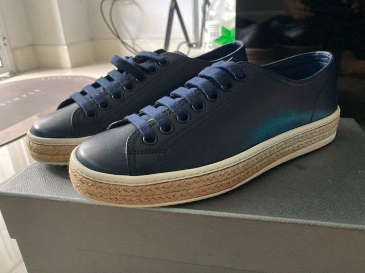 รองเท้า Prada สีน้ำเงินเข้ม ไซส์ EU40 Made in Italy มือหนึ่ง รูปที่ 8
