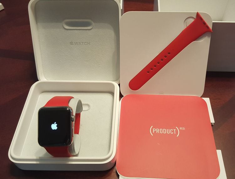 ขาย Apple Watch   42 mm SS Red Sport  พร้อมสาย Model  A1554  รูปที่ 2