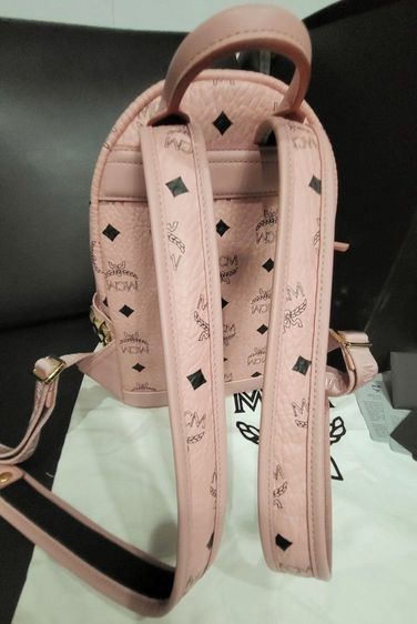 MCM Pink Mini Stark Backpack รูปที่ 4