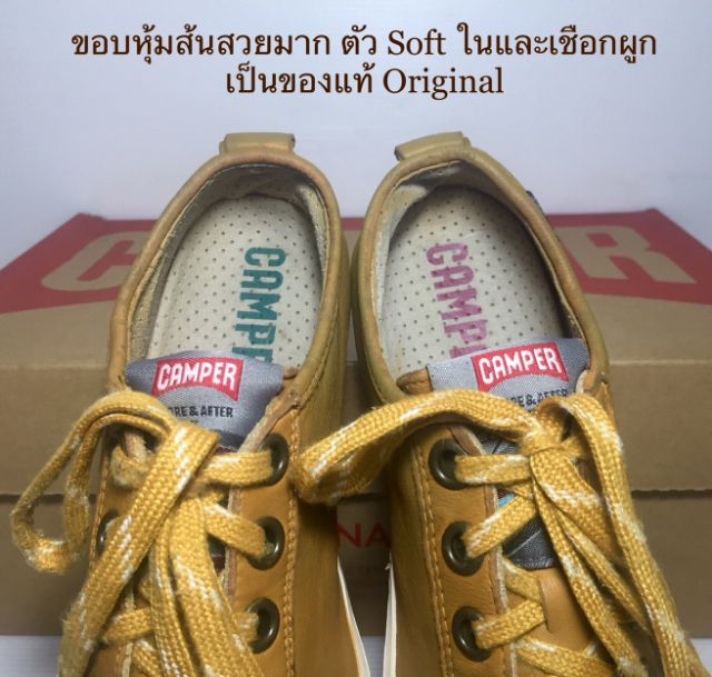 CAMPER Sneakers 36EU(23.5cm) ของแท้ มือ 2 รุ่น imar, รองเท้า CAMPER หนังแท้ พื้นเต็มเหมือนใหม่ ไม่มีรอยขีดข่วนใดๆ มีตำหนิเล็กน้อย ไม่เสียหาย รูปที่ 7