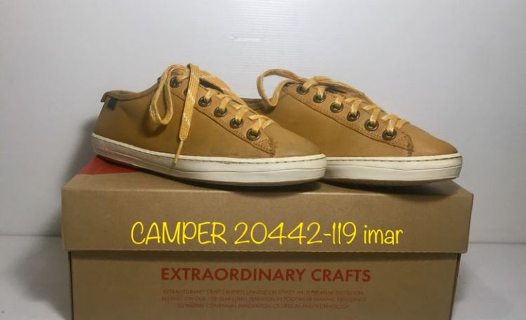 CAMPER Sneakers 36EU(23.5cm) ของแท้ มือ 2 รุ่น imar, รองเท้า CAMPER หนังแท้ พื้นเต็มเหมือนใหม่ ไม่มีรอยขีดข่วนใดๆ มีตำหนิเล็กน้อย ไม่เสียหาย รูปที่ 2