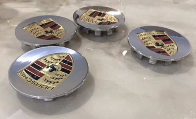 โลโก้ฝาโปรงหน้า ฝาล้อ Porsche 75 mm. Chrome ใส่ล้อ Porsche Panamera Cayenne Cayman Macan Boxster 911 รูปที่ 8