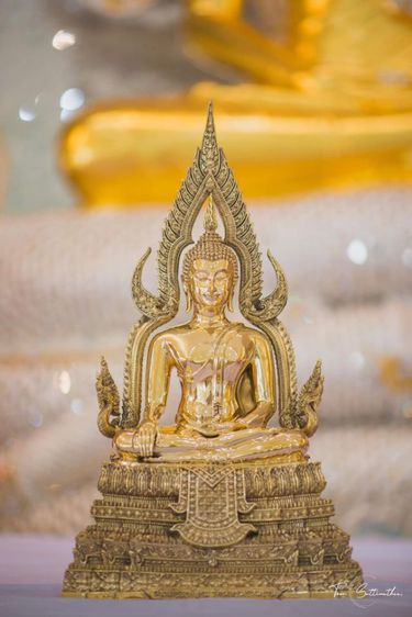 สมเด็จองค์ปฐม หน้าตัก10นิ้ว วัดพุทธพรหมยาน เหนื้อทองเหลืองปัดเงาสวยงามมาก รูปที่ 11