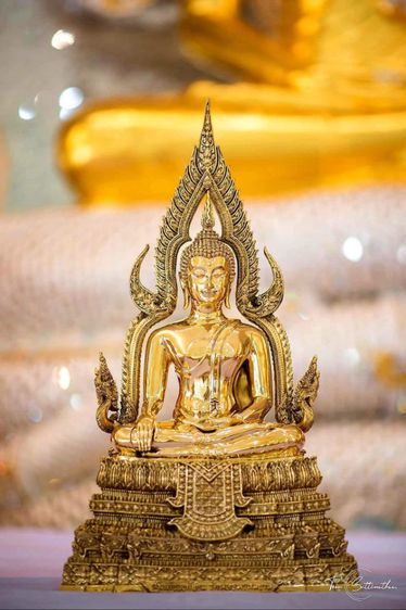 สมเด็จองค์ปฐม หน้าตัก10นิ้ว วัดพุทธพรหมยาน เหนื้อทองเหลืองปัดเงาสวยงามมาก รูปที่ 18