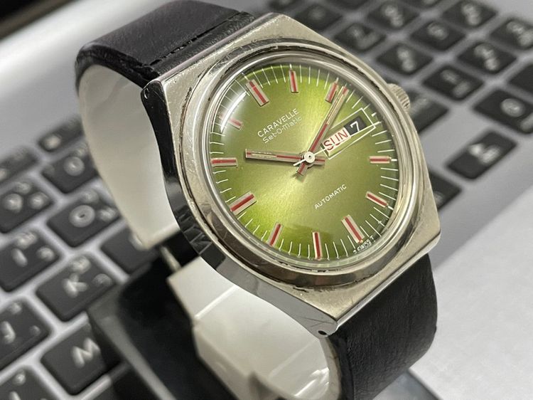 Caravelle Automatic หน้าเขียว By Bulova รูปที่ 4