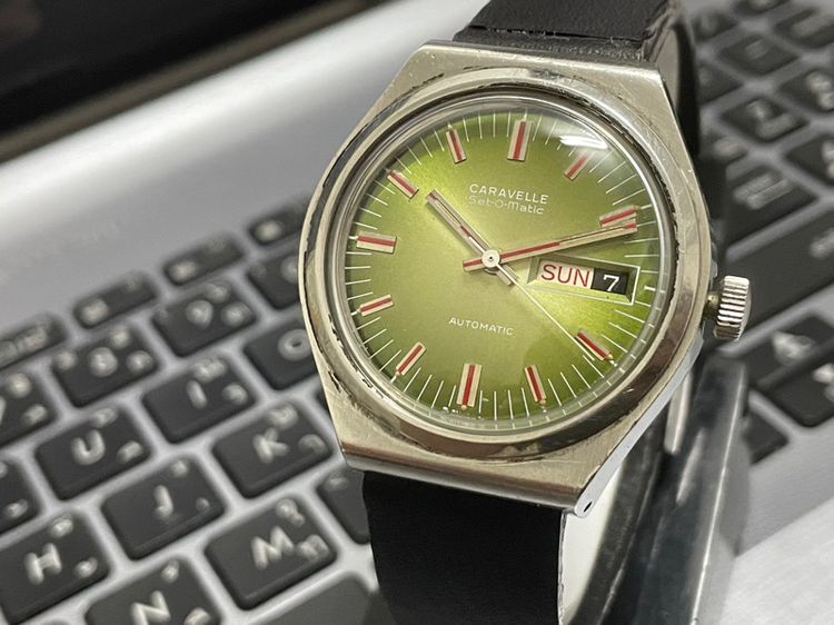 Caravelle Automatic หน้าเขียว By Bulova รูปที่ 5