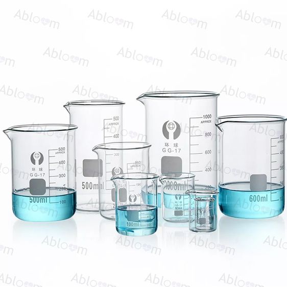 Abloom บีกเกอร์ แก้วตวง แก้วตวง โบโรซิลิเกต Glass Beaker Borosilicate Glass (มีขนาดให้เลือก) รูปที่ 2