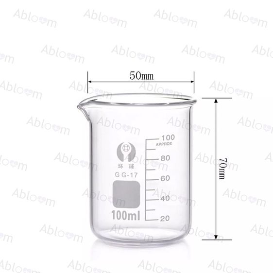 Abloom บีกเกอร์ แก้วตวง แก้วตวง โบโรซิลิเกต Glass Beaker Borosilicate Glass (มีขนาดให้เลือก) รูปที่ 4