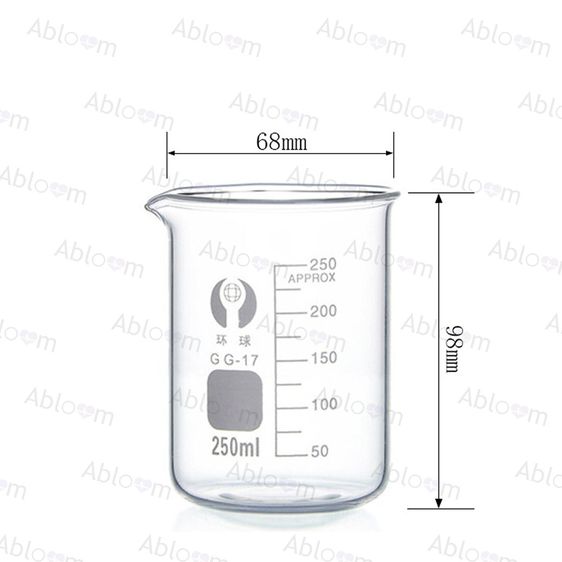 Abloom บีกเกอร์ แก้วตวง แก้วตวง โบโรซิลิเกต Glass Beaker Borosilicate Glass (มีขนาดให้เลือก) รูปที่ 5