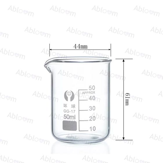 Abloom บีกเกอร์ แก้วตวง แก้วตวง โบโรซิลิเกต Glass Beaker Borosilicate Glass (มีขนาดให้เลือก) รูปที่ 3