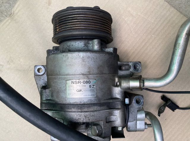 คอมแอร์ Honda รุ่น NSR080 Compressor ถอดจากเครื่องR20A ของแท้ มือสอง สภาพดีใช้งานได้ปกติ ใส่ได้กับ CRV G3, Jazz GD ,Civic FD, Stream รูปที่ 2