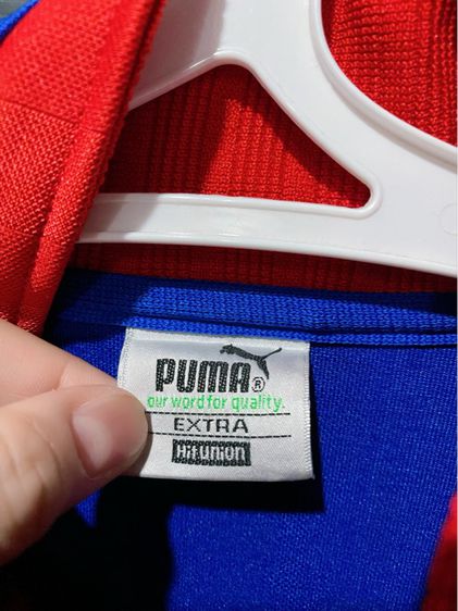 เสื้อวอร์มสีฝรั่งเศส แบรนด์ Puma vintage น้ำเงิน รูปที่ 4