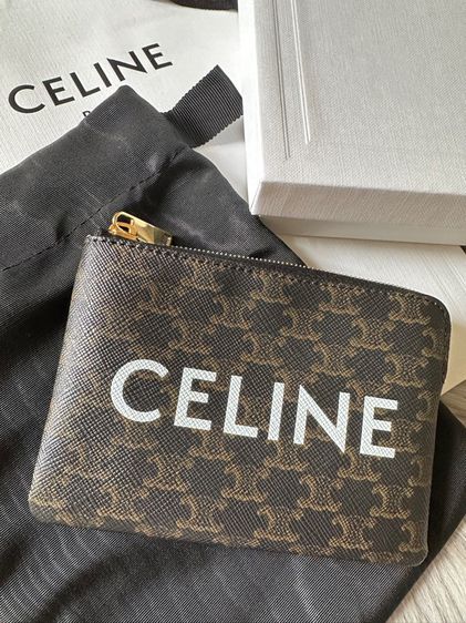 CELINE COIN  CARD POUCH IN TRIOMPHE CANVAS