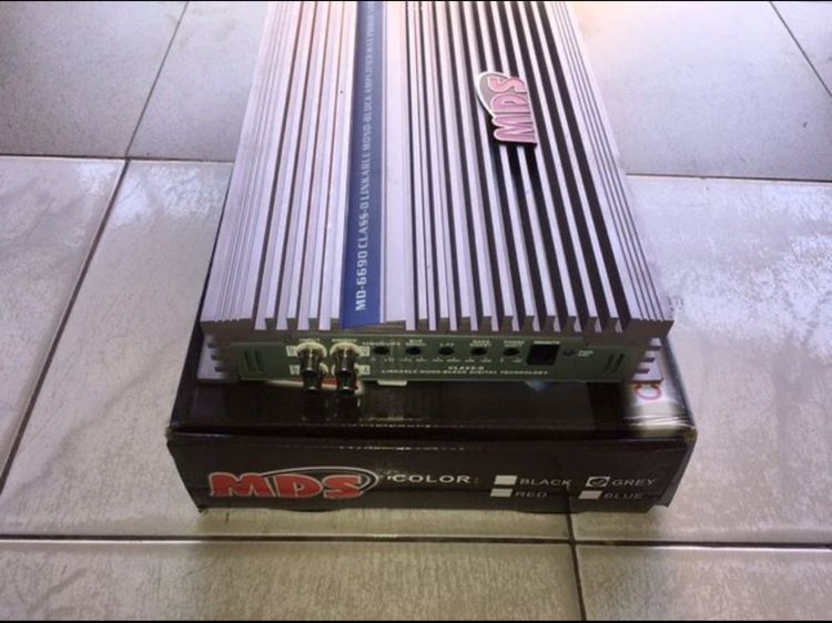 เครื่องเสียงรถยนต์ เพาเวอร์แอมป์class dแท้ mds กำลัง5800w.ราคา2,500บาท รูปที่ 2