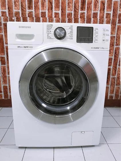 เครื่องซักผ้า ฝาหน้า Samsung 12กิโลกรัม สภาพดี อินวอเตอร์ ซักนวมได้ พร้อมใช้งาน