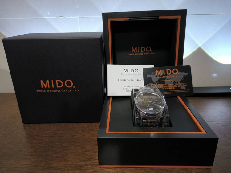สินค้าใหม่ มือหนึ่ง นาฬิกา MIDO รุ่น COMMANDER II BIG DATE สี Anthracite
