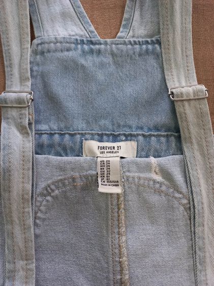 🌺 เอี๊ยมกางเกงยีนส์ Forever 21​(ฟอร์เอเวอร์ 21)  แท้💯 รูปที่ 5