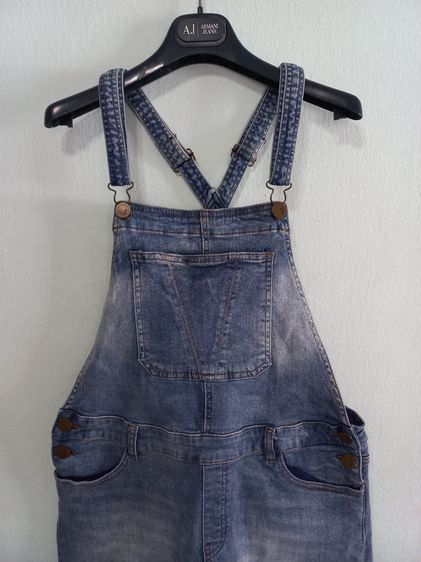 🌺 เอี๊ยมกางเกงยีนส์แบรนด์ดังเกาหลี ASHLEY MASON ของแท้💯 รูปที่ 3