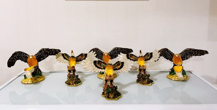 ขายเหมากล่องโลหะใส่ของนกอินทรีย์  งานItaly นำเข้า 6 ตัว รูปที่ 2