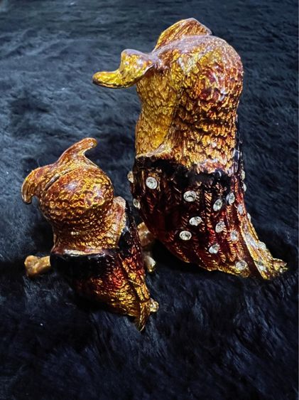 กล่องเครื่องประดับ นกฮูก 2 ตัว บนกิ่งไม้ รูปที่ 3