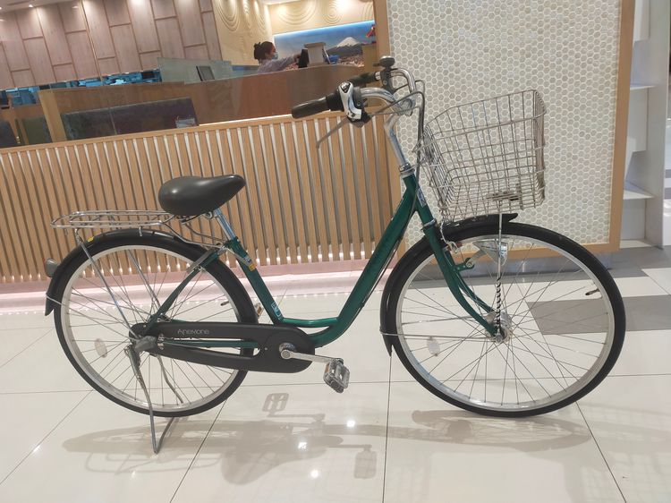 จักรยานแม่บ้านญี่ปุ่นคุณภาพดี วงล้อ26 เฟรมเหล็ก สีเขียว จักรยานแม่บ้านญี่ปุ่น เฟรมเหล็ก สีเขียว     วงล้อ 26 นี้ว เกียร์ดุม ชิมาโน 3 สปีด ตะ รูปที่ 6