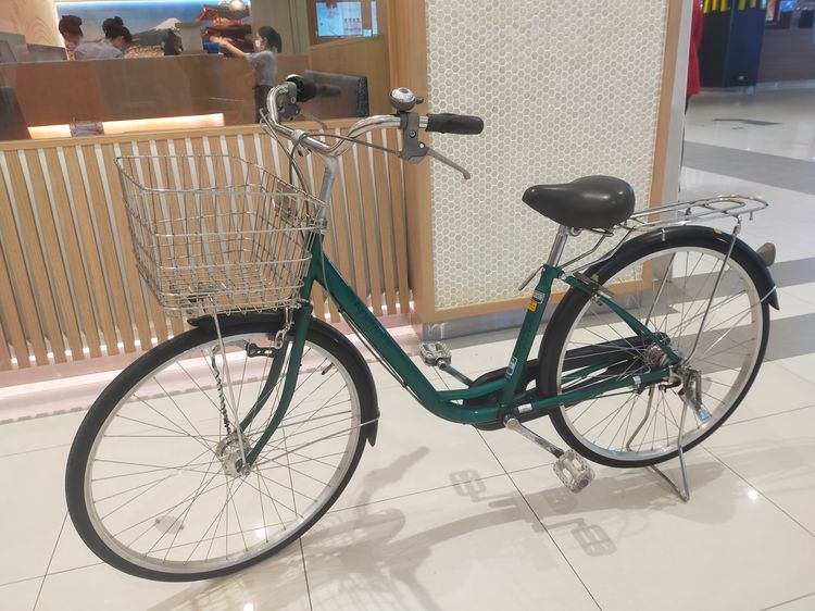 จักรยานแม่บ้านญี่ปุ่นคุณภาพดี วงล้อ26 เฟรมเหล็ก สีเขียว จักรยานแม่บ้านญี่ปุ่น เฟรมเหล็ก สีเขียว     วงล้อ 26 นี้ว เกียร์ดุม ชิมาโน 3 สปีด ตะ รูปที่ 4