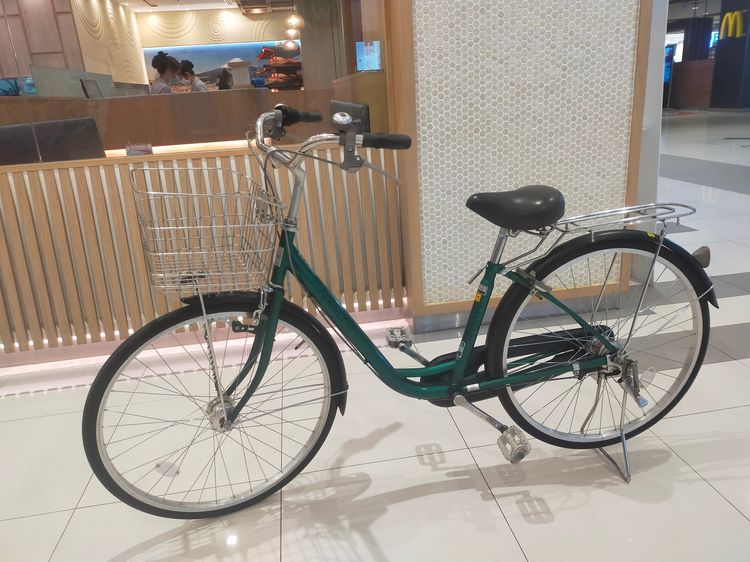 จักรยานแม่บ้านญี่ปุ่นคุณภาพดี วงล้อ26 เฟรมเหล็ก สีเขียว จักรยานแม่บ้านญี่ปุ่น เฟรมเหล็ก สีเขียว     วงล้อ 26 นี้ว เกียร์ดุม ชิมาโน 3 สปีด ตะ รูปที่ 2