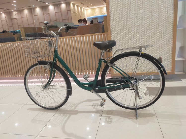 จักรยานแม่บ้านญี่ปุ่นคุณภาพดี วงล้อ26 เฟรมเหล็ก สีเขียว จักรยานแม่บ้านญี่ปุ่น เฟรมเหล็ก สีเขียว     วงล้อ 26 นี้ว เกียร์ดุม ชิมาโน 3 สปีด ตะ รูปที่ 3